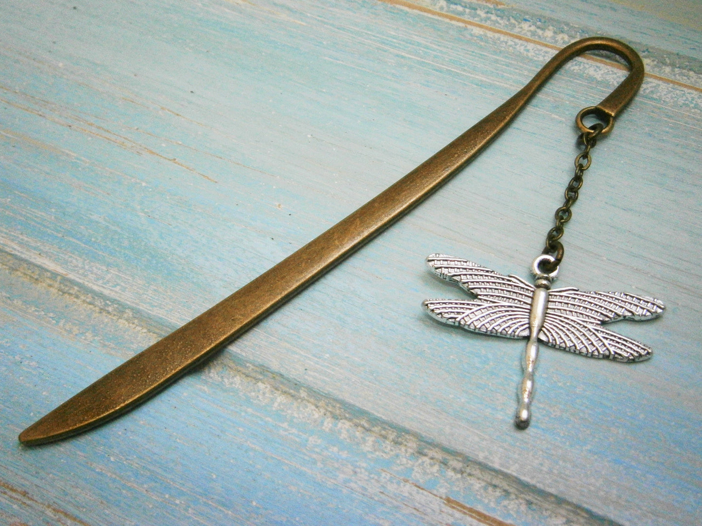 Bookmark with a Antique Silver Dragonfly/Book Lover Bookmark/Dragonfly Lover Bookmark/Dragonfly Bookmark/Bookmarks for Books/Book Lover