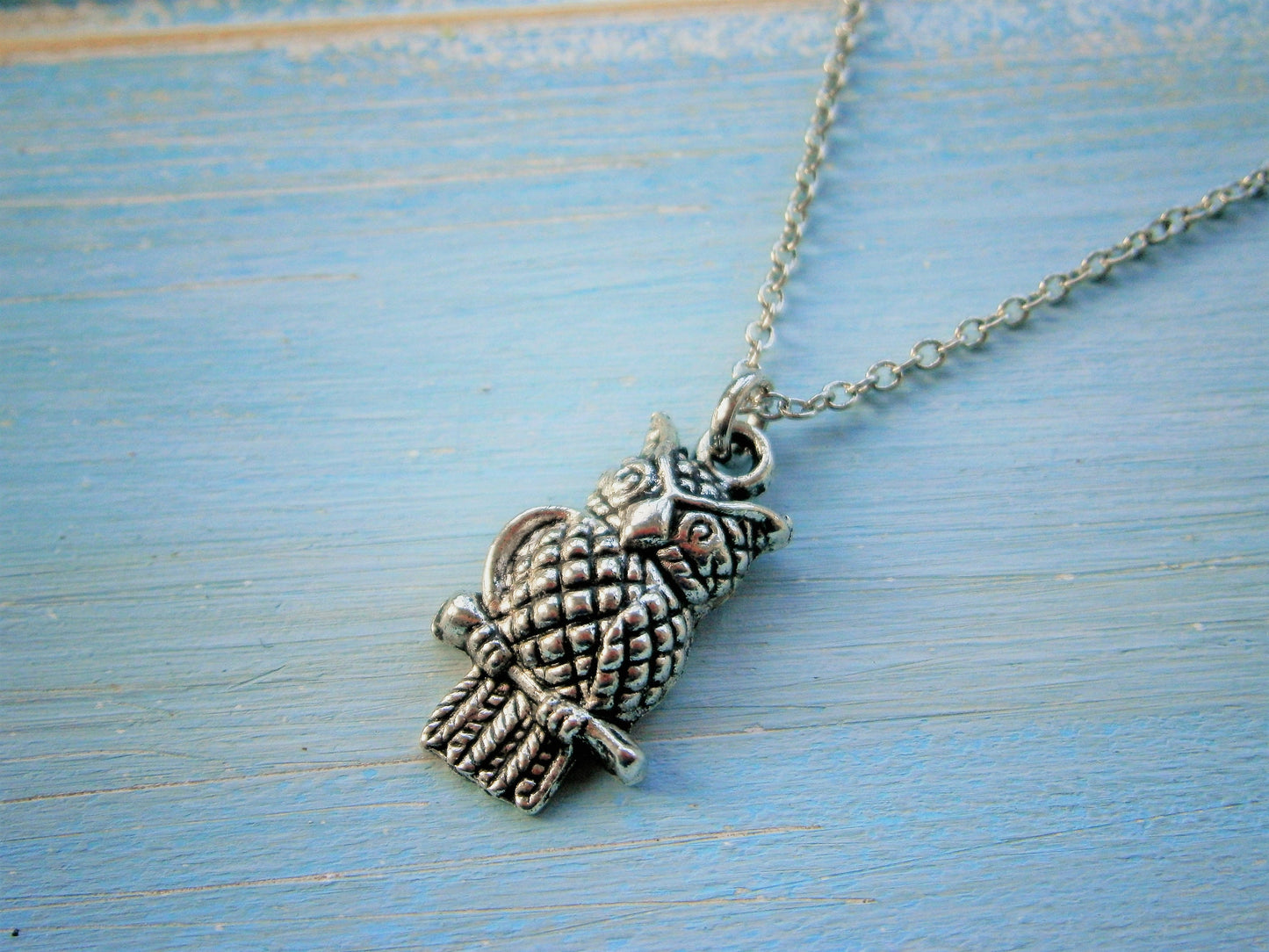 Antique Silver Owl Charm Necklace/Boho Necklace/Nature Necklace/Woodland Jewellery/Owl Jewelry/Nature Jewelry/Boho Jewelry/Bridesmaid Gift.