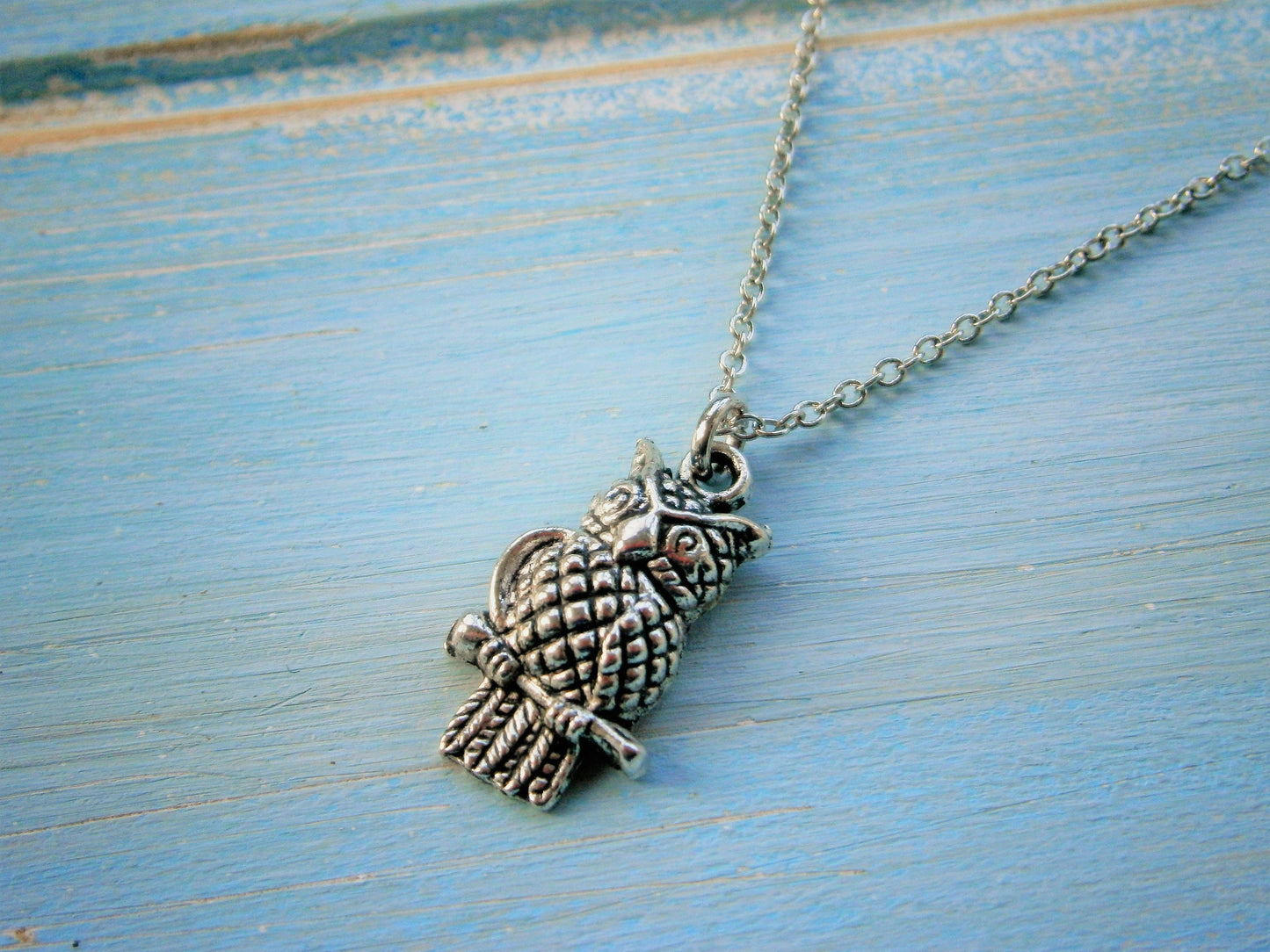 Antique Silver Owl Charm Necklace/Boho Necklace/Nature Necklace/Woodland Jewellery/Owl Jewelry/Nature Jewelry/Boho Jewelry/Bridesmaid Gift.