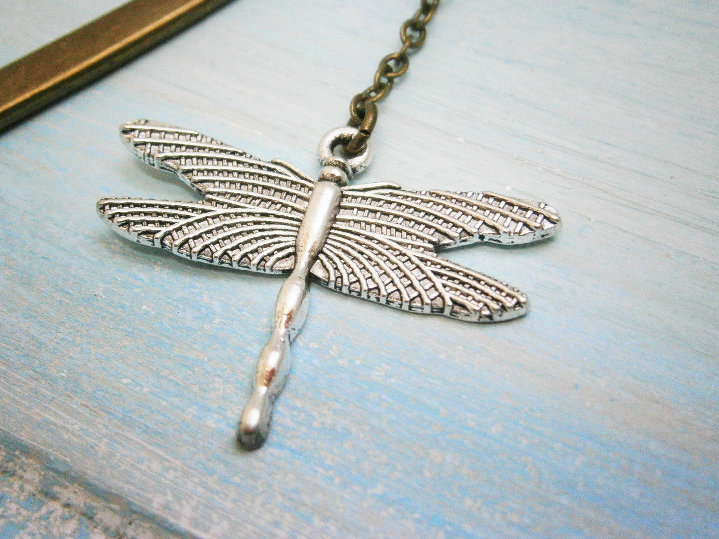 Bookmark with a Antique Silver Dragonfly/Book Lover Bookmark/Dragonfly Lover Bookmark/Dragonfly Bookmark/Bookmarks for Books/Book Lover