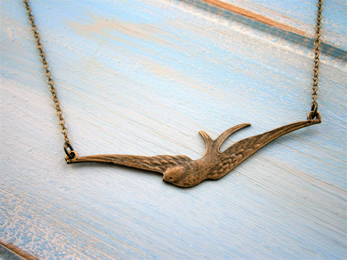 Antique Bronze Bird Necklace Charm/Boho Necklace/Nature Necklace/Woodland Necklace/Bohemian Jewelry/Bird Necklace/Bridesmaid Gift/Necklace