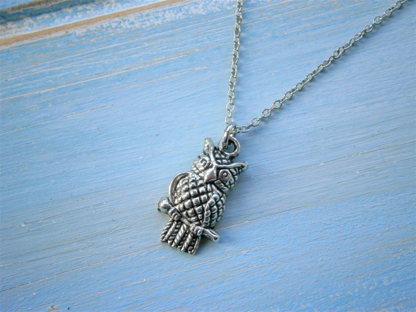 Antique Silver Owl Charm Necklace/Boho Necklace/Nature Necklace/Woodland Jewellery/Owl Jewelry/Nature Jewelry/Boho Jewelry/Bridesmaid Gift.