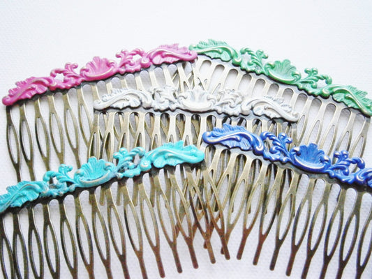 One Large Patina Filigree Hair Comb - Vintage Inspired/Shabby Chic/Bohemian/Hair Accessory