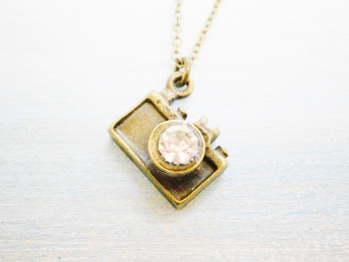 Antique Bronze Camera Charm Necklace/Boho Necklace/Boho Necklace.