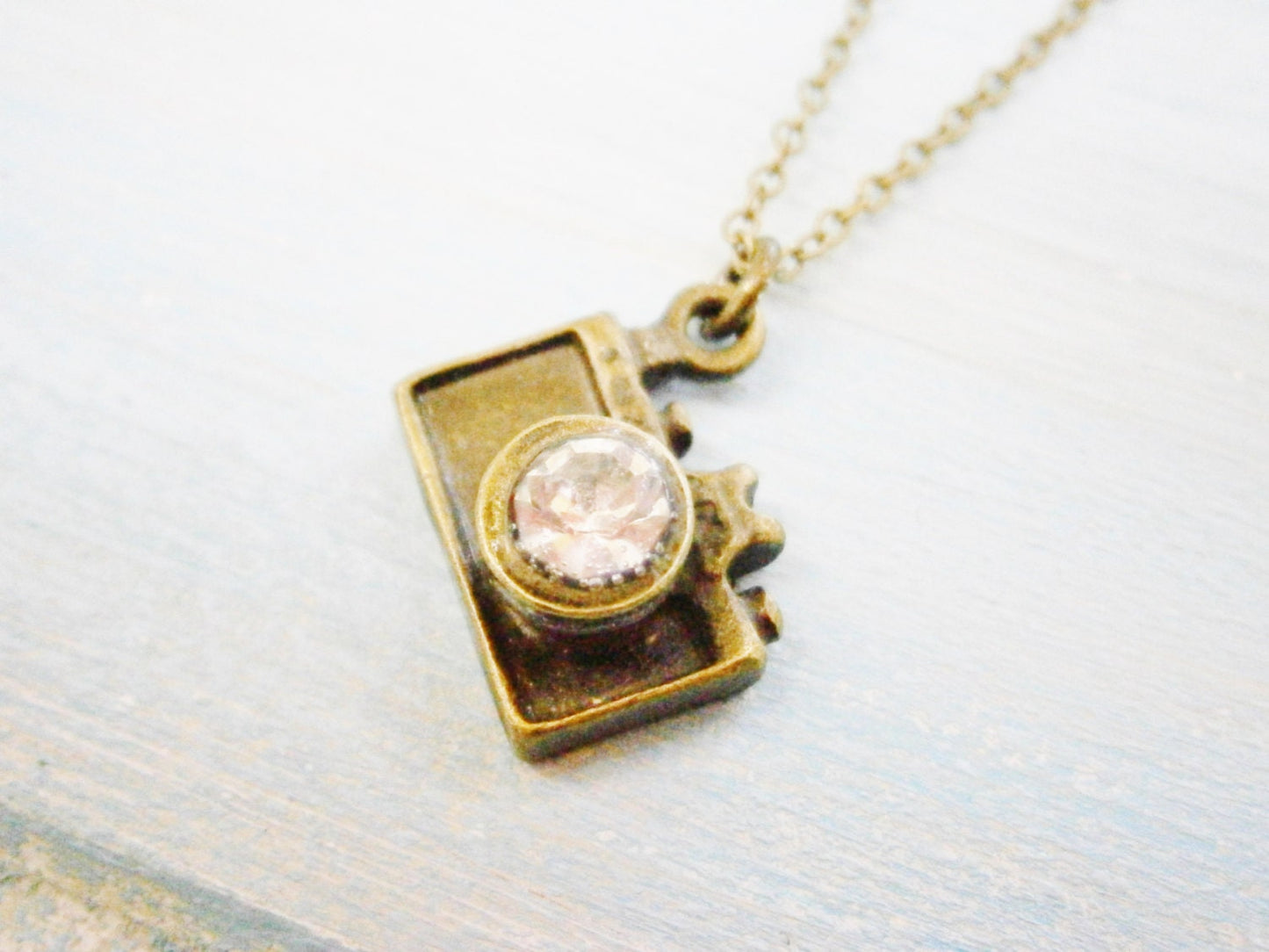 Antique Bronze Camera Charm Necklace/Boho Necklace/Boho Necklace.