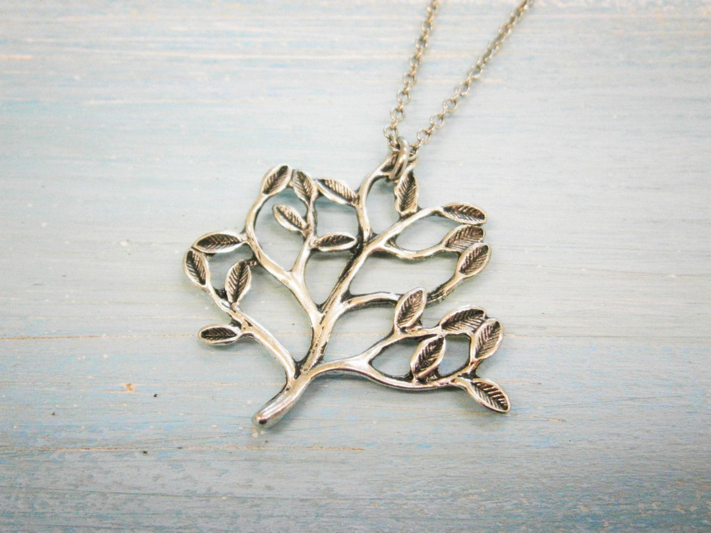 Antique Silver Tree Necklace/Boho Necklace/Nature Necklace/Woodland Necklace