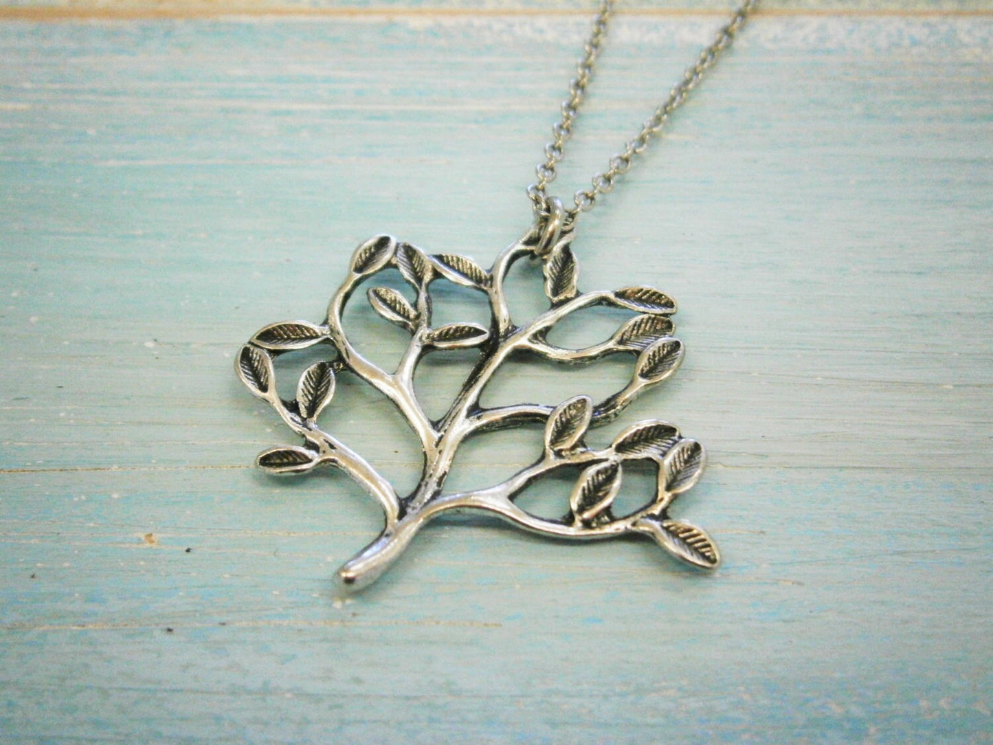 Antique Silver Tree Necklace/Boho Necklace/Nature Necklace/Woodland Necklace