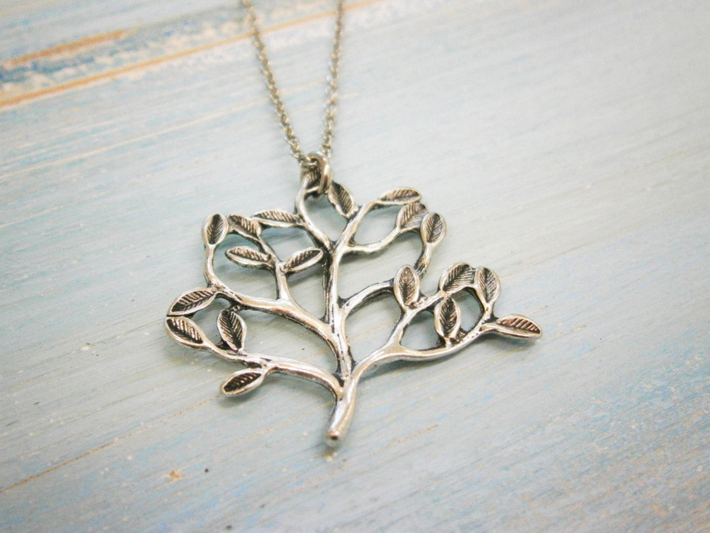 Antique Silver Tree Necklace/Boho Necklace/Nature Necklace/Woodland Necklace