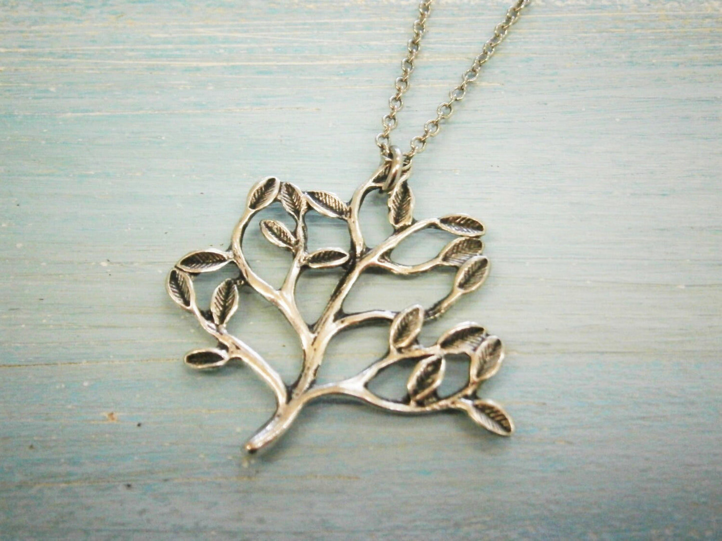 Antique Silver Tree Necklace/Boho Necklace/Nature Necklace/Woodland Necklace