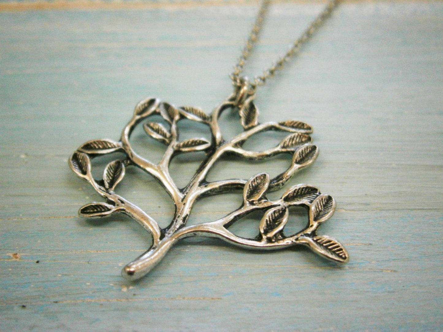 Antique Silver Tree Necklace/Boho Necklace/Nature Necklace/Woodland Necklace