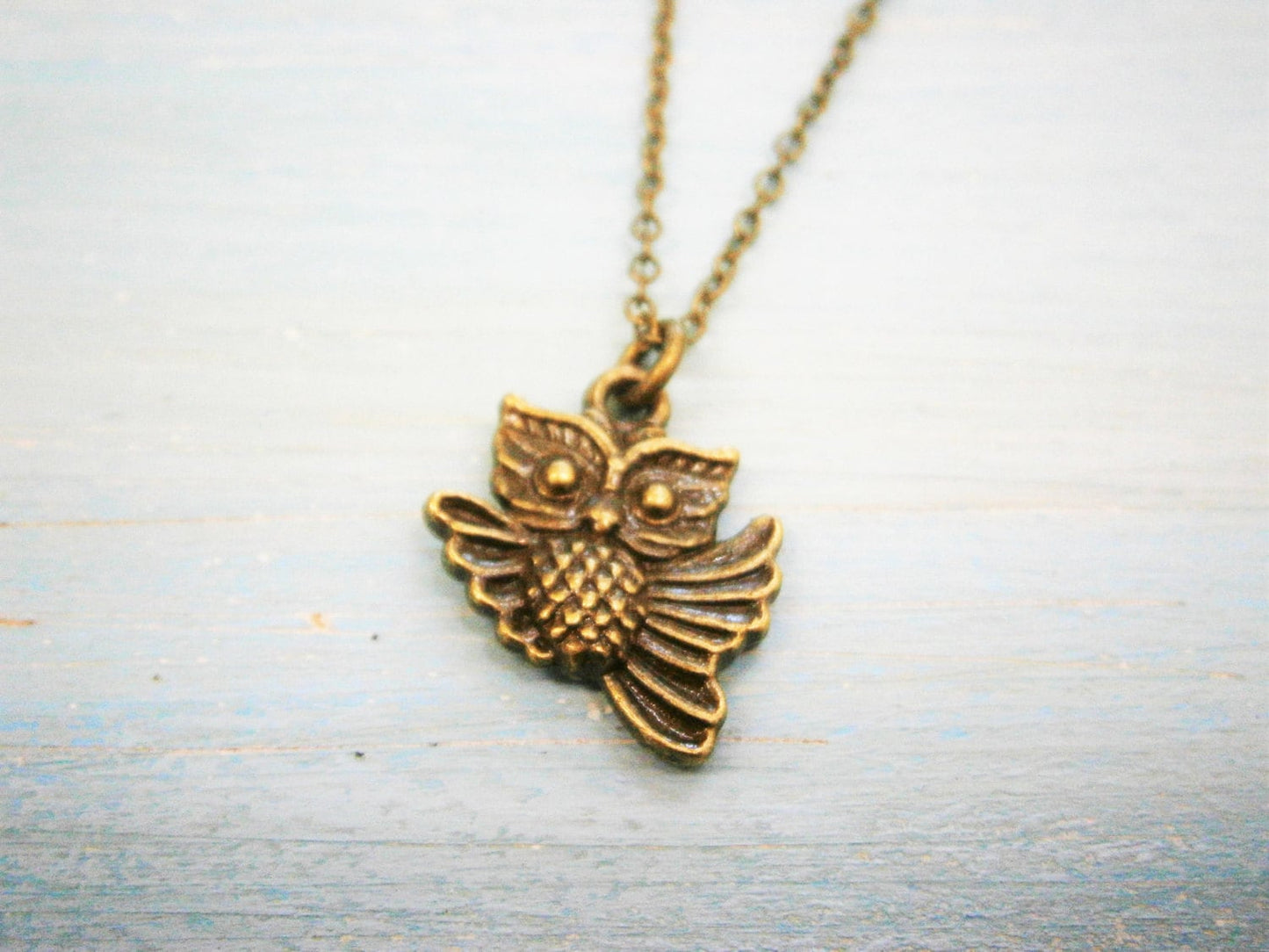 Antique Bronze Owl Charm Necklace/Boho Necklace/Nature Necklace/Woodland Jewellery/Owl Jewelry/Nature Jewelry/Boho Jewelry/Bridesmaid Gift.